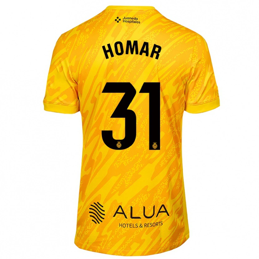 Danxen Mujer Camiseta Gaspar Homar #31 Naranja Negro Portero Equipación 2025/26 La Camisa