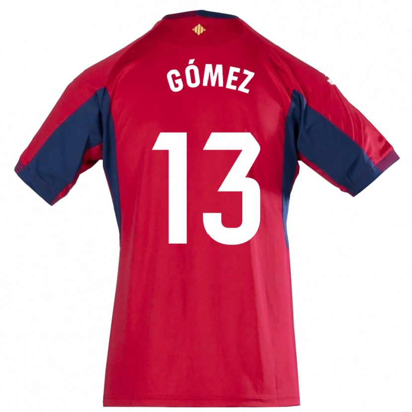 Danxen Mujer Camiseta Rubén Gómez #13 Azul Real Rojo Portero Equipación 2025/26 La Camisa