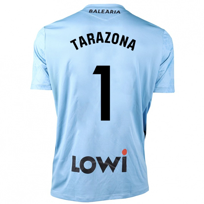Danxen Mujer Camiseta Andrea Tarazona #1 Azul Claro Negro Portero Equipación 2025/26 La Camisa