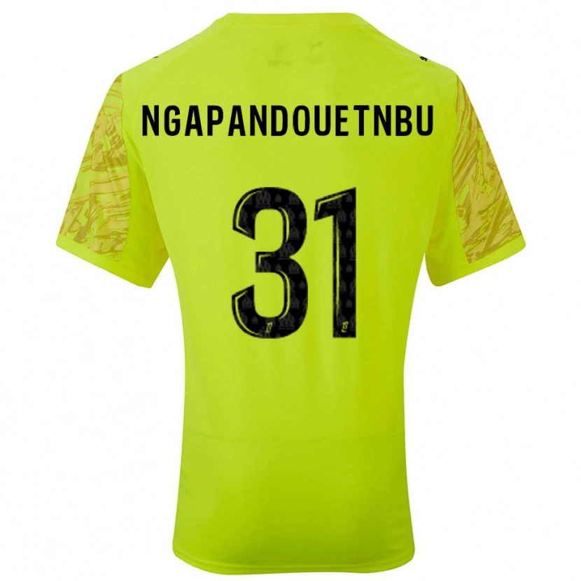 Danxen Mujer Camiseta Simon Ngapandouetnbu #31 Verde Fluorescente Negro Portero Equipación 2025/26 La Camisa
