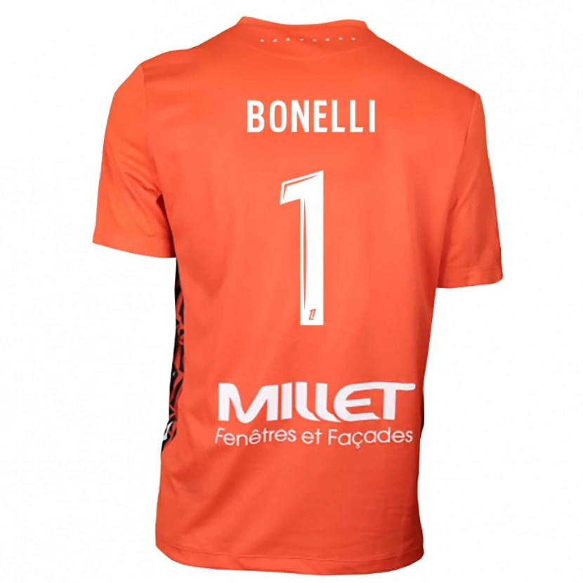 Danxen Mujer Camiseta Lucas Bonelli #1 Naranja Blanco Portero Equipación 2025/26 La Camisa