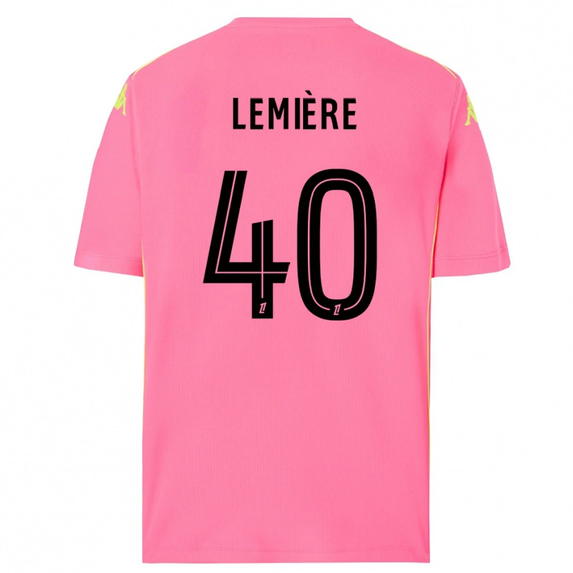 Danxen Mujer Camiseta Pauline Lemière #40 Rosa Caliente Negro Portero Equipación 2025/26 La Camisa