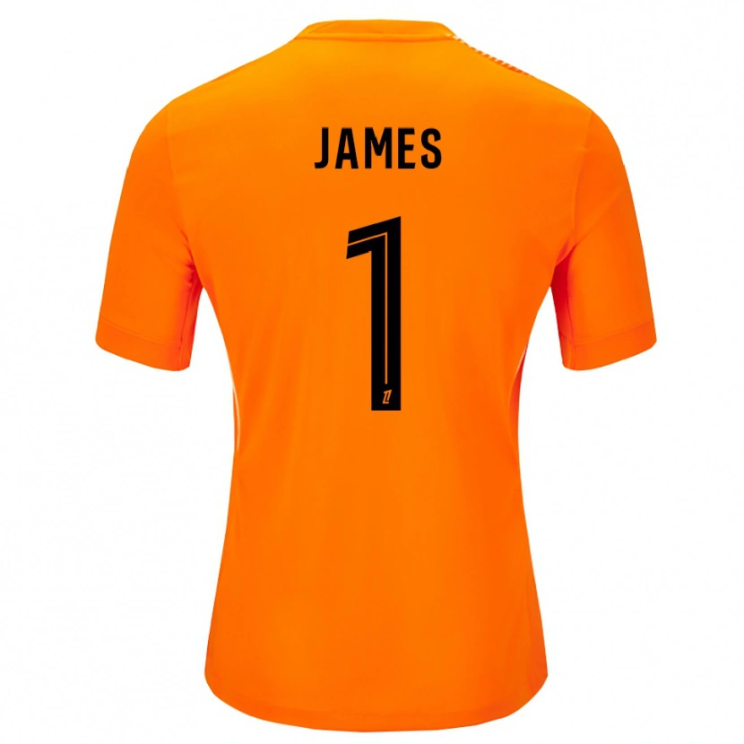 Danxen Mujer Camiseta Martin James #1 Naranja Negro Portero Equipación 2025/26 La Camisa