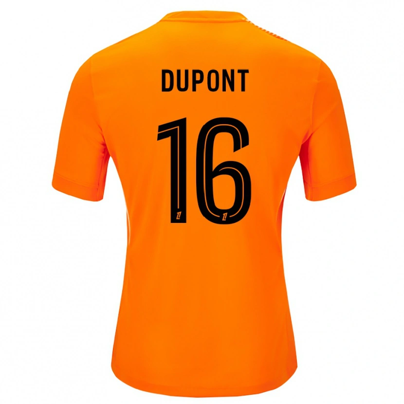 Danxen Mujer Camiseta Raphaël Dupont #16 Naranja Negro Portero Equipación 2025/26 La Camisa