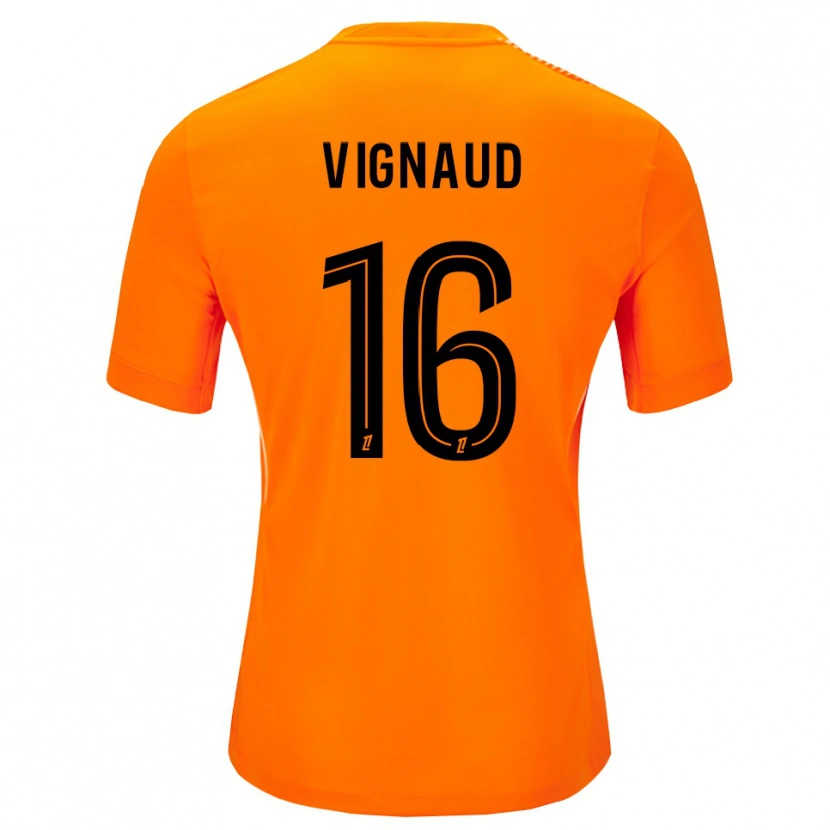 Danxen Mujer Camiseta Arthur Vignaud #16 Naranja Negro Portero Equipación 2025/26 La Camisa