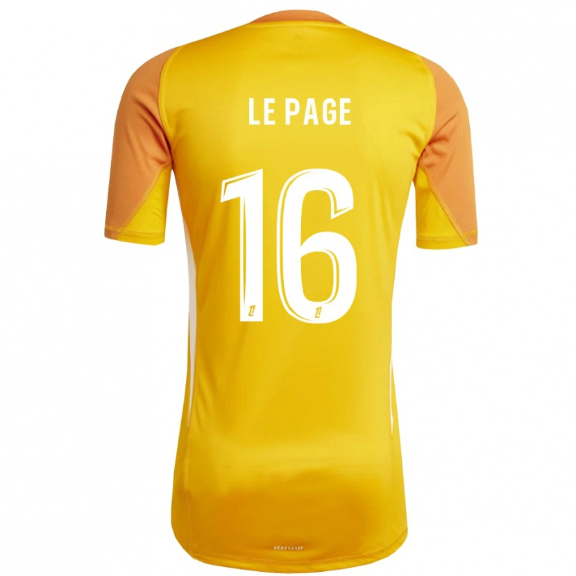 Danxen Mujer Camiseta Manon Le Page #16 Naranja Blanco Portero Equipación 2025/26 La Camisa