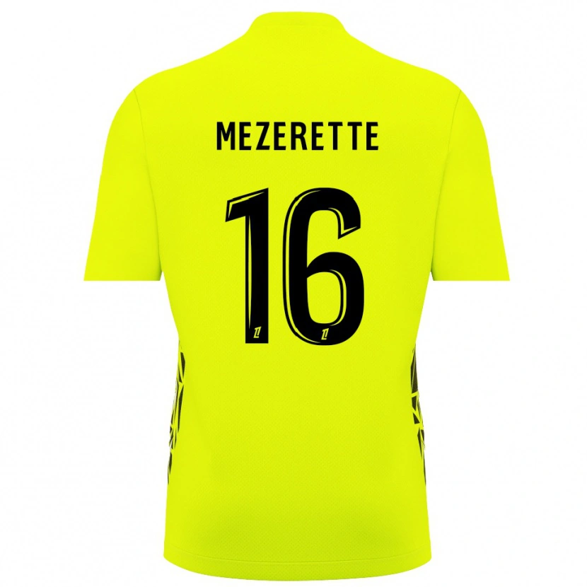 Danxen Mujer Camiseta Louis Mezerette #16 Verde Fluorescente Portero Equipación 2025/26 La Camisa