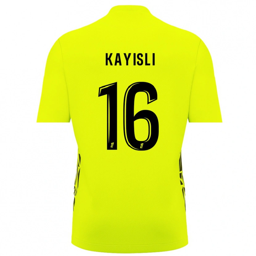 Danxen Mujer Camiseta Mehmet Kayisli #16 Verde Fluorescente Portero Equipación 2025/26 La Camisa