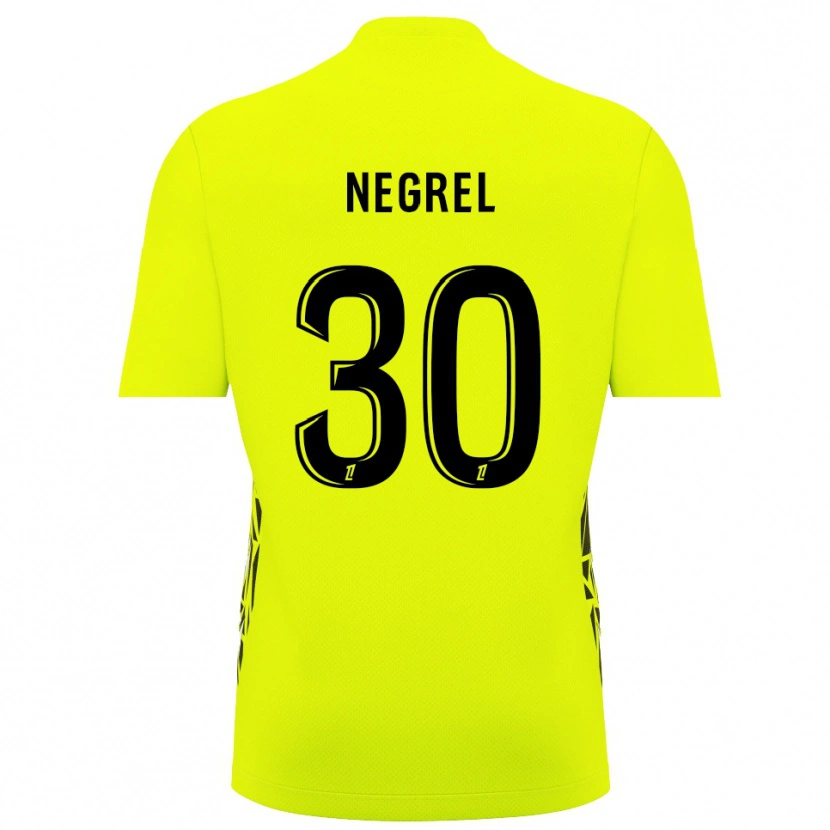 Danxen Mujer Camiseta Tom Negrel #30 Verde Fluorescente Portero Equipación 2025/26 La Camisa