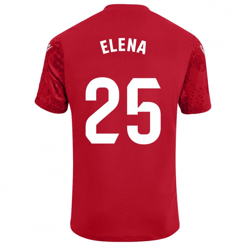 Danxen Mujer Camiseta Elena Gómez Labrador #25 Rojo Blanco Portero Equipación 2025/26 La Camisa