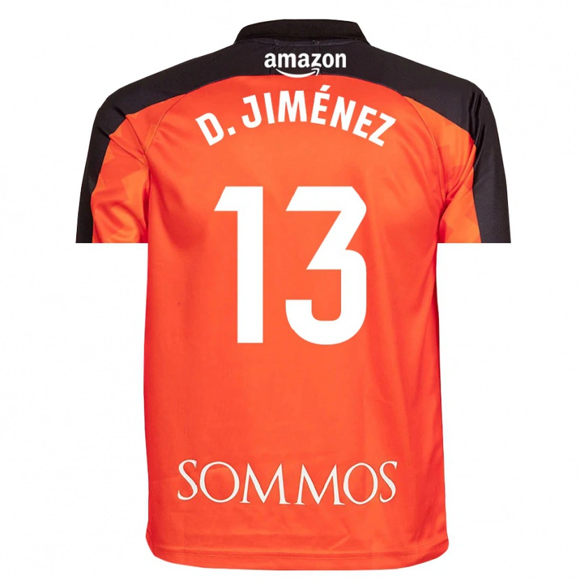 Danxen Mujer Camiseta Dani Jiménez #13 Naranja Negro Portero Equipación 2025/26 La Camisa