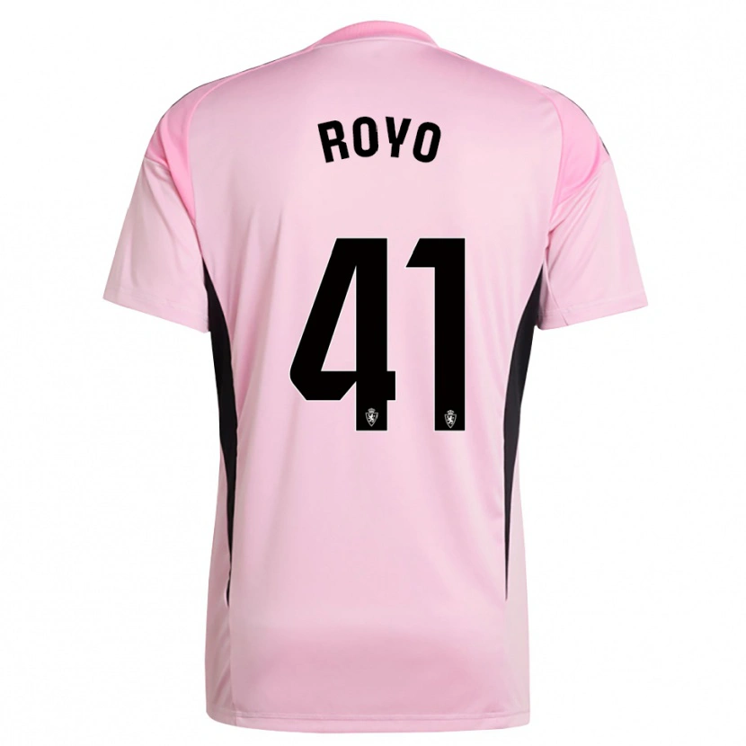 Danxen Mujer Camiseta Eduardo Royo #41 Rosa Claro Negro Portero Equipación 2025/26 La Camisa