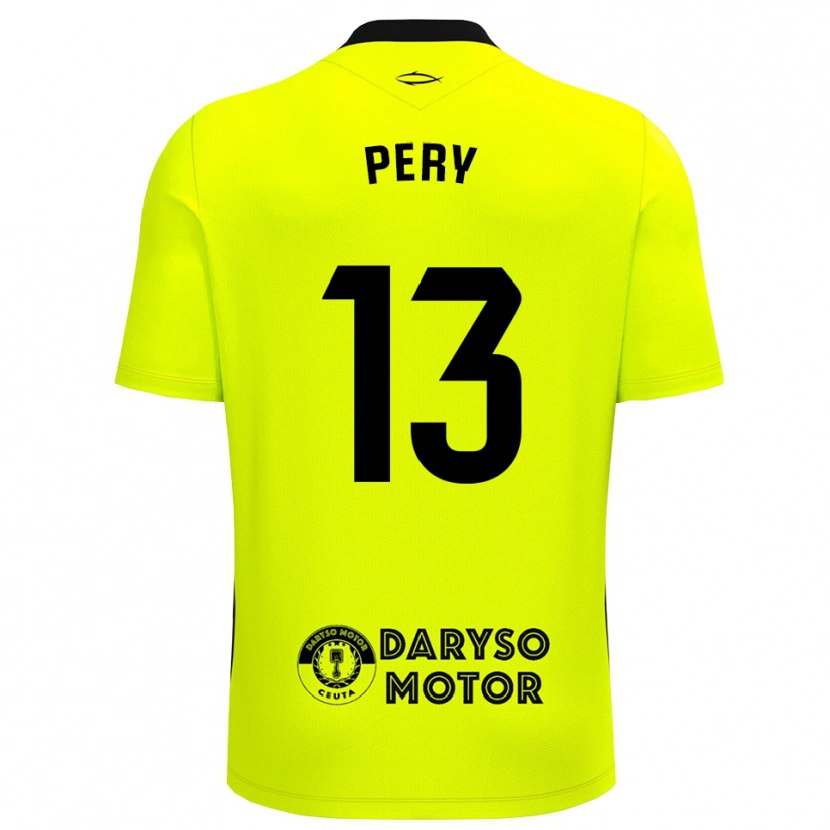 Danxen Mujer Camiseta Pery #13 Negro Verde Amarillo Portero Equipación 2025/26 La Camisa