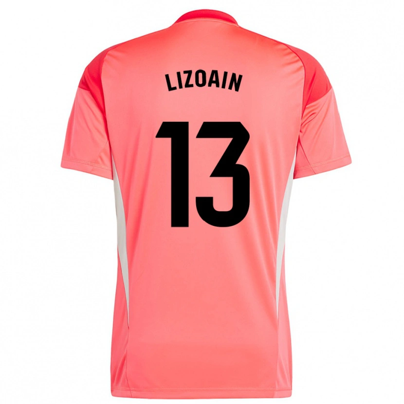Danxen Mujer Camiseta Raúl Lizoain #13 Rojo Naranja Portero Equipación 2025/26 La Camisa