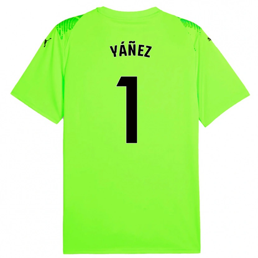 Danxen Mujer Camiseta Rubén Yáñez #1 Verde Césped Portero Equipación 2025/26 La Camisa