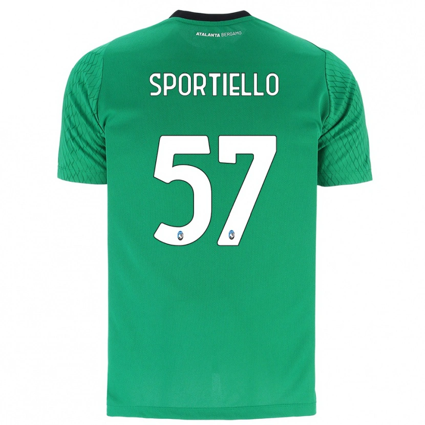 Danxen Mujer Camiseta Marco Sportiello #57 Verde Esmeralda Portero Equipación 2025/26 La Camisa