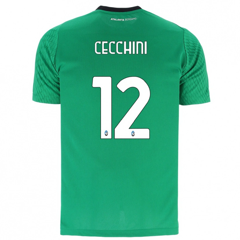 Danxen Mujer Camiseta Filippo Cecchini #12 Verde Esmeralda Portero Equipación 2025/26 La Camisa