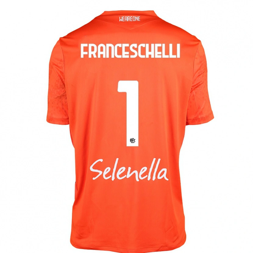 Danxen Mujer Camiseta Matteo Franceschelli #1 Naranja Negro Blanco Portero Equipación 2025/26 La Camisa