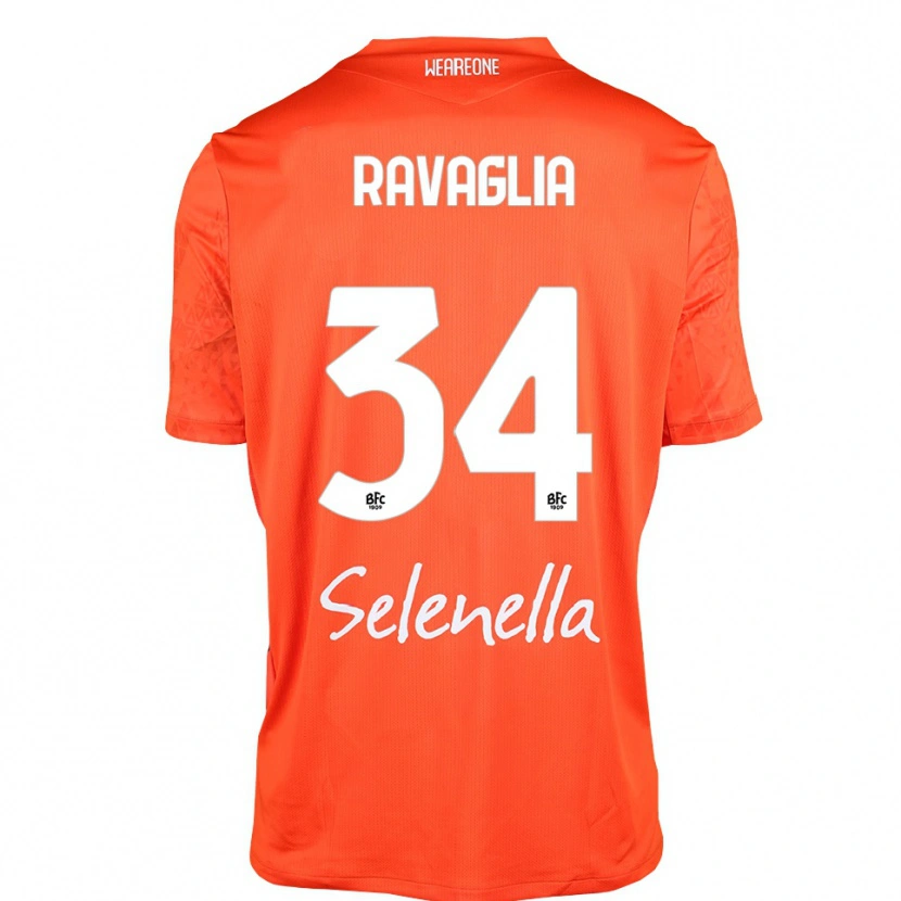Danxen Mujer Camiseta Federico Ravaglia #34 Naranja Negro Blanco Portero Equipación 2025/26 La Camisa