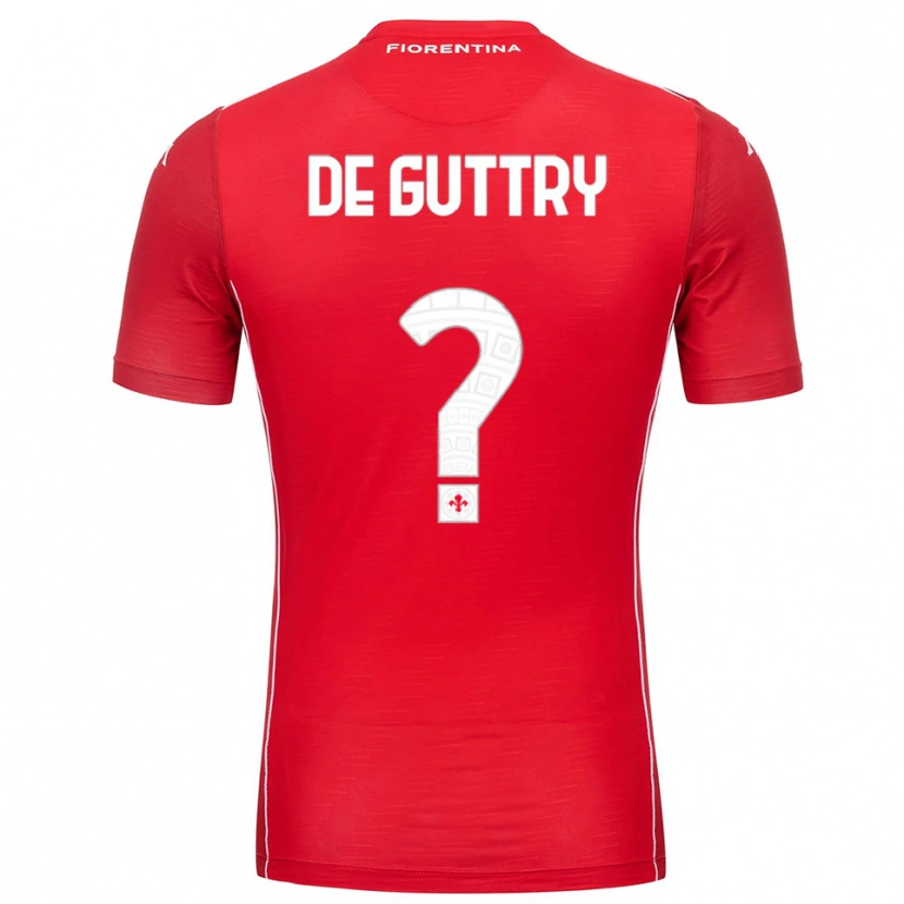 Danxen Mujer Camiseta Elia De Guttry #0 Rojo Blanco Portero Equipación 2025/26 La Camisa