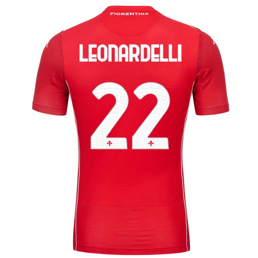 Danxen Mujer Camiseta Pietro Leonardelli #22 Rojo Blanco Portero Equipación 2025/26 La Camisa