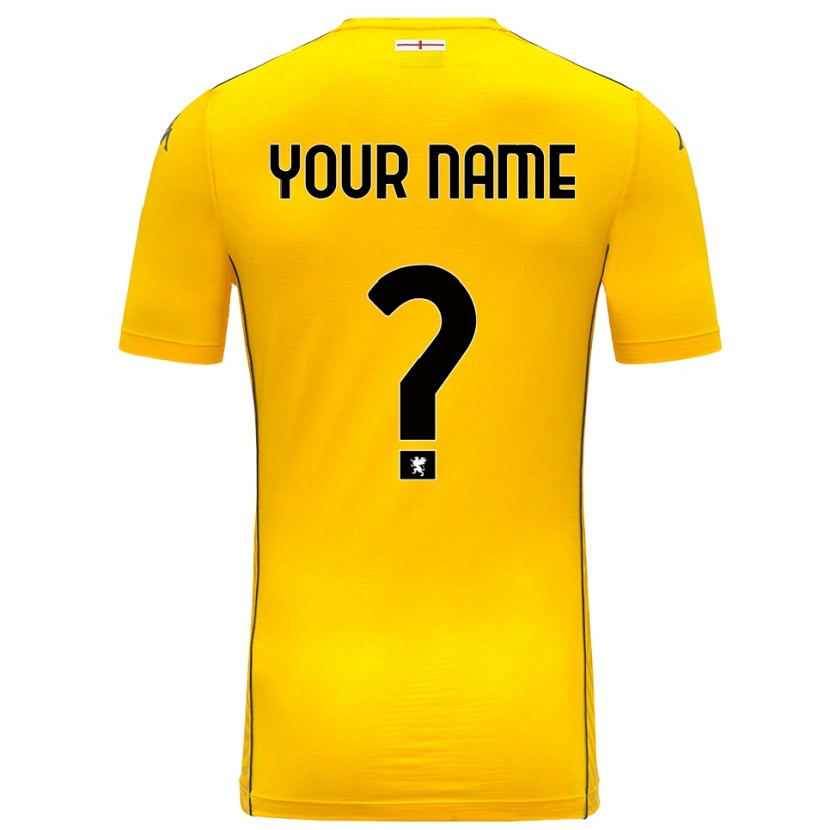 Danxen Mujer Camiseta Genoa CFC Amarillo Oscuro Negro Portero Equipación 2025/26 La Camisa