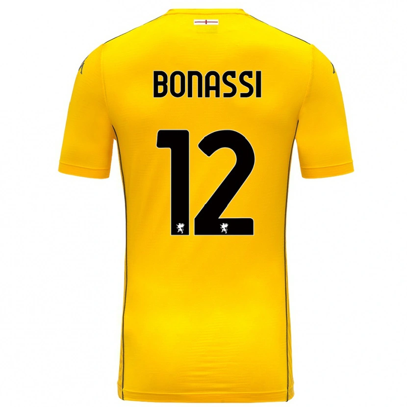 Danxen Mujer Camiseta Lorenzo Bonassi #12 Amarillo Oscuro Negro Portero Equipación 2025/26 La Camisa