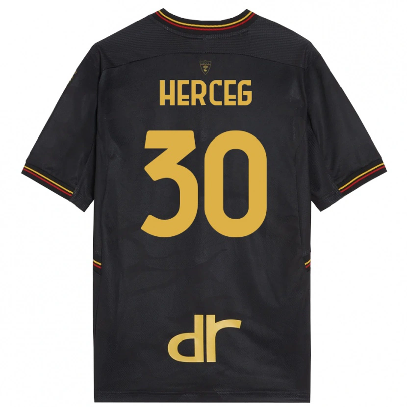 Danxen Mujer Camiseta Lovro Herceg #30 Negro Marrón Portero Equipación 2025/26 La Camisa
