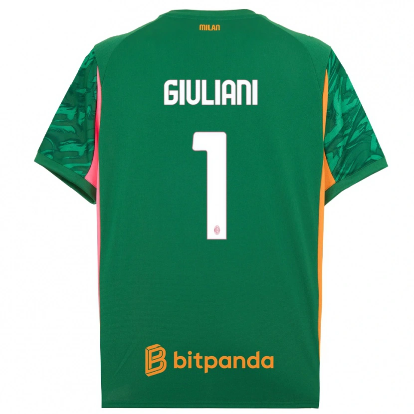 Danxen Mujer Camiseta Laura Giuliani #1 Verde Naranja Rosa Portero Equipación 2025/26 La Camisa