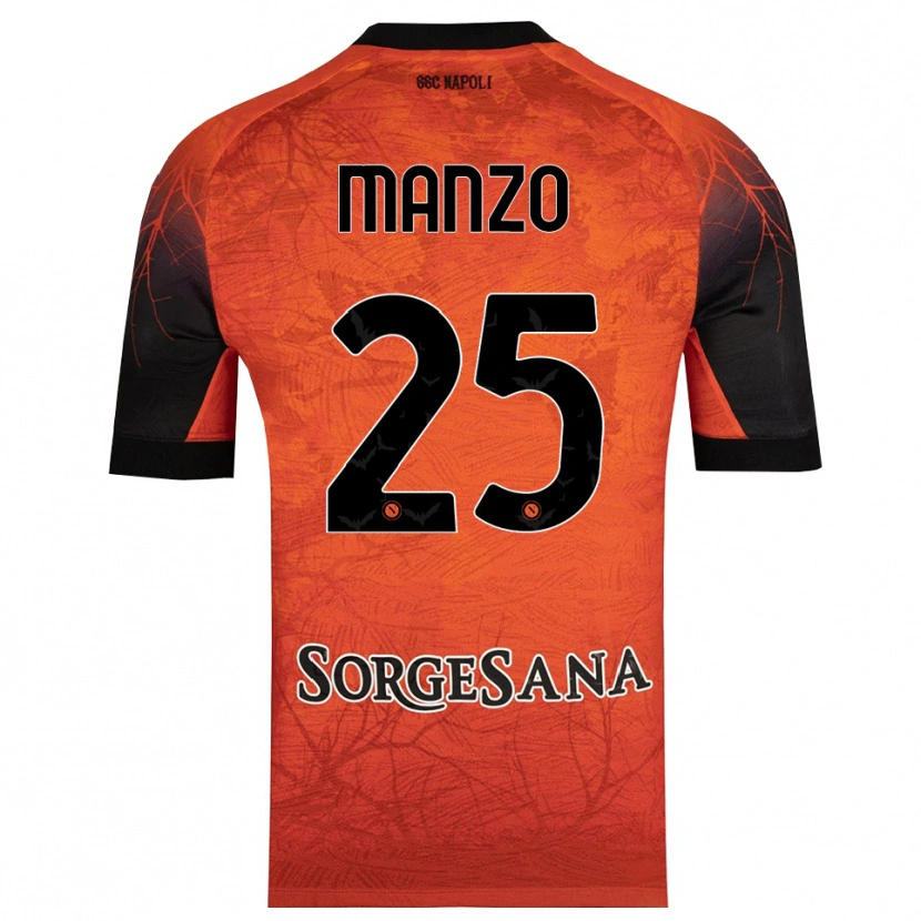 Danxen Mujer Camiseta Alessia Manzo #25 Naranja Rojo Negro Portero Equipación 2025/26 La Camisa