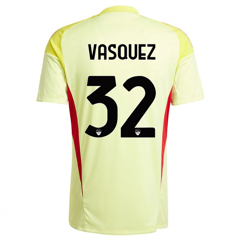Danxen Mujer Camiseta Devis Vásquez #32 Amarillo Claro Naranja Portero Equipación 2025/26 La Camisa