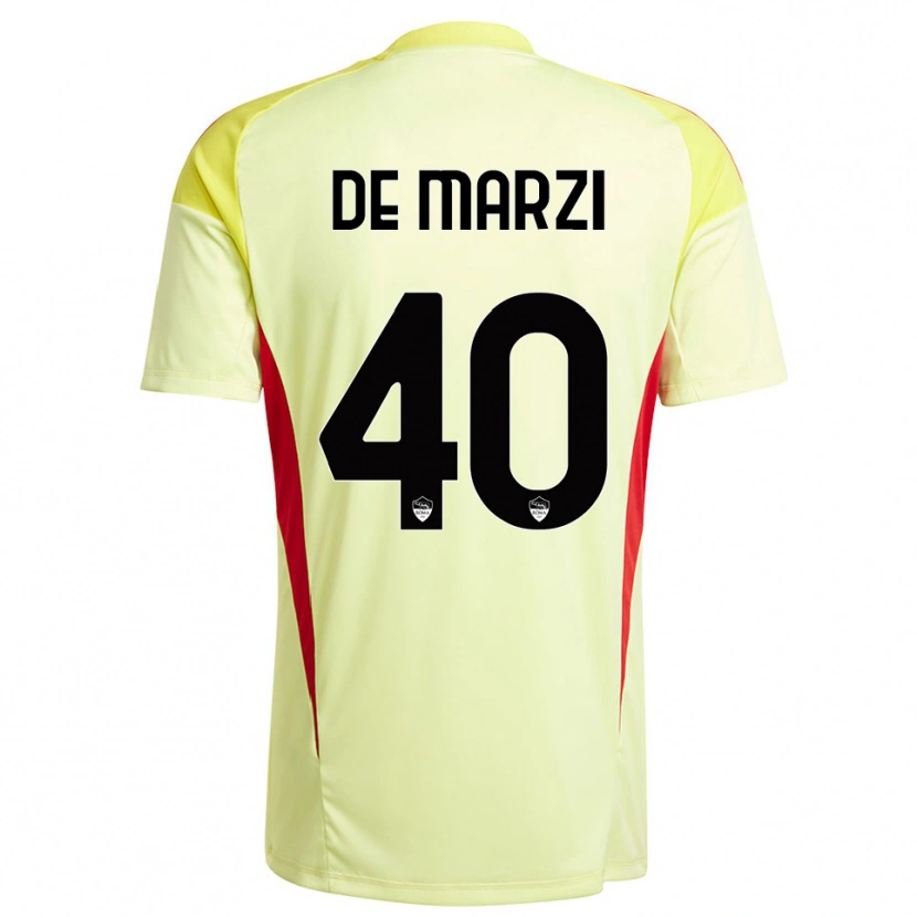 Danxen Mujer Camiseta Giorgio De Marzi #40 Amarillo Claro Naranja Portero Equipación 2025/26 La Camisa