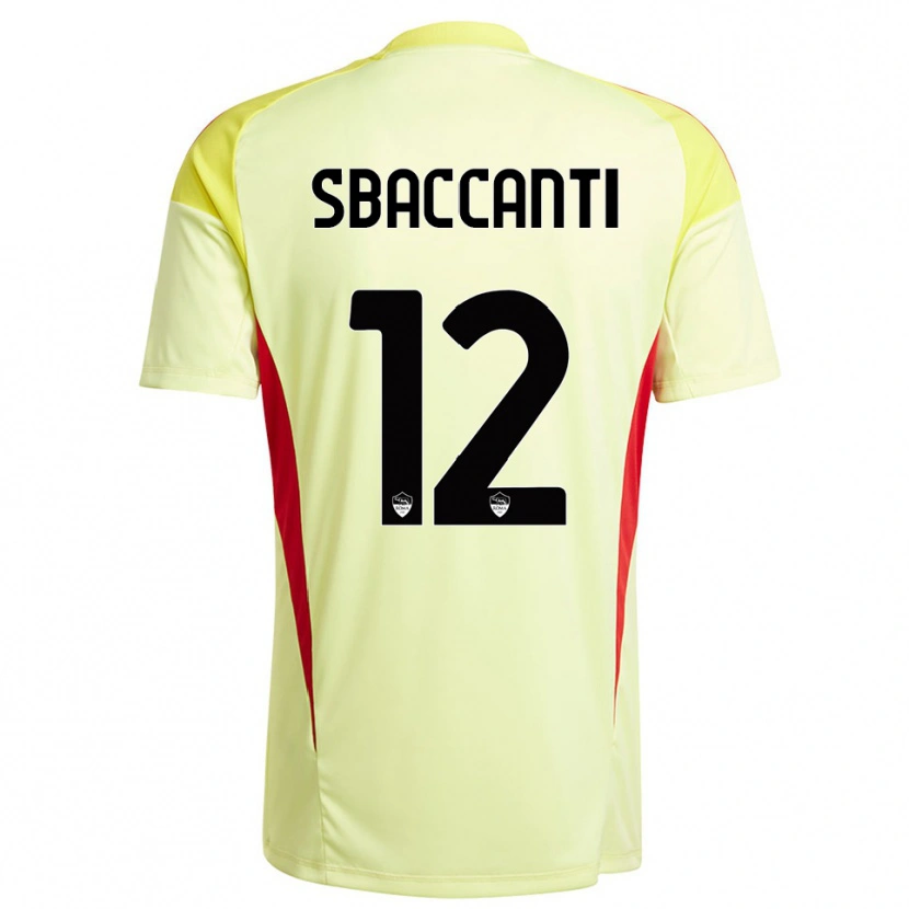 Danxen Mujer Camiseta Christian Sbaccanti #12 Amarillo Claro Naranja Portero Equipación 2025/26 La Camisa