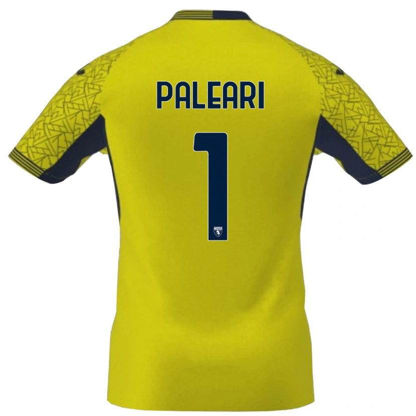 Danxen Mujer Camiseta Alberto Paleari #1 Amarillo Negro Portero Equipación 2025/26 La Camisa