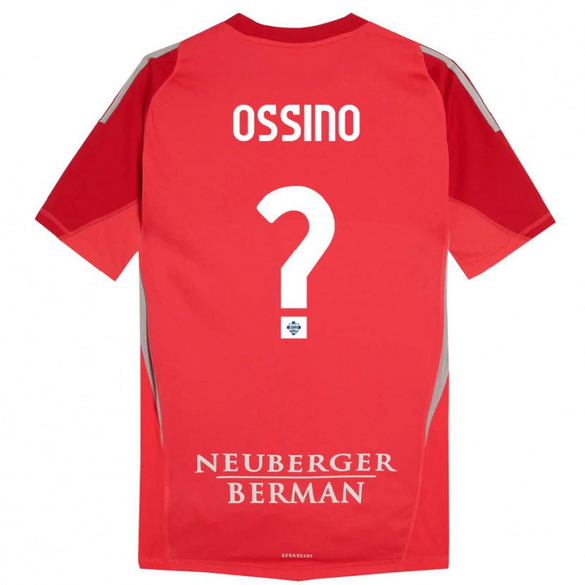 Danxen Mujer Camiseta Daniel Ossino #0 Rojo Gris Portero Equipación 2025/26 La Camisa