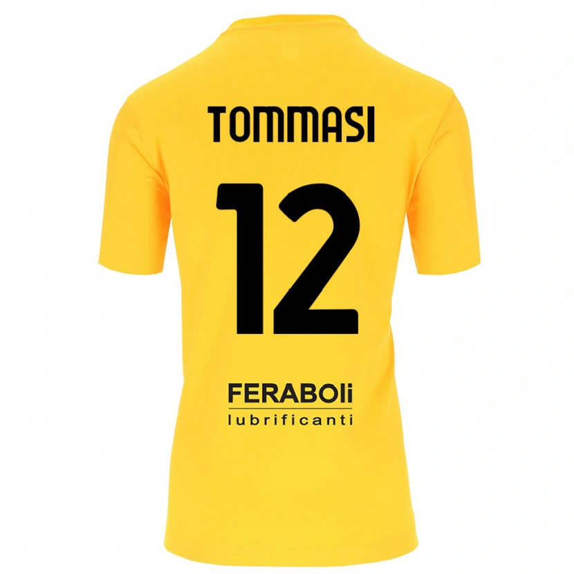 Danxen Mujer Camiseta Francesco Tommasi #12 Amarillo Negro Portero Equipación 2025/26 La Camisa