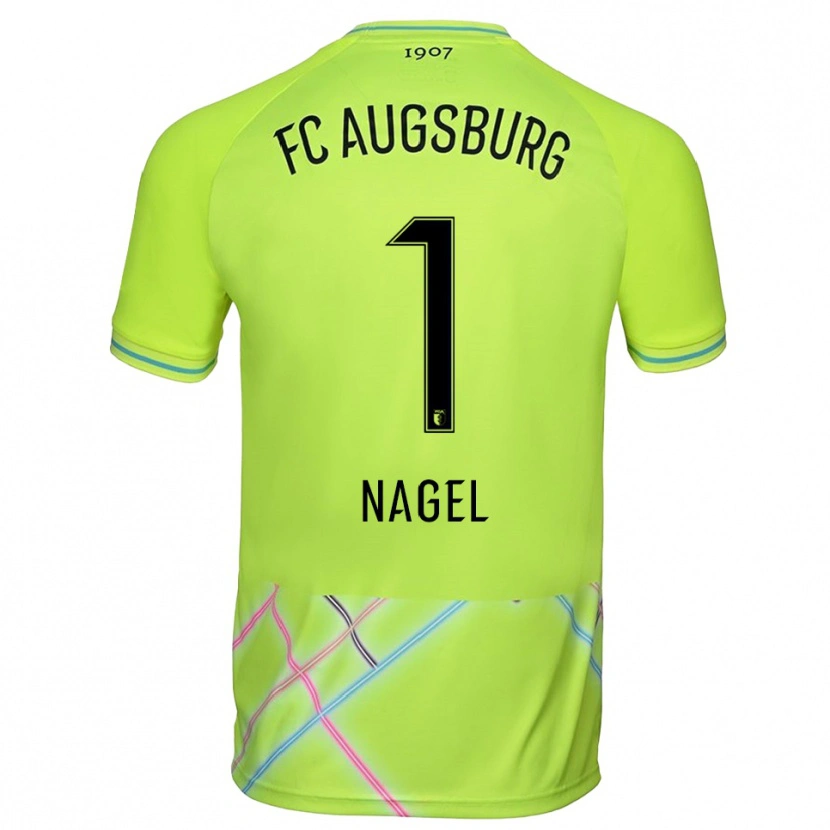 Danxen Mujer Camiseta Timo Nagel #1 Verde Amarillo Negro Portero Equipación 2025/26 La Camisa