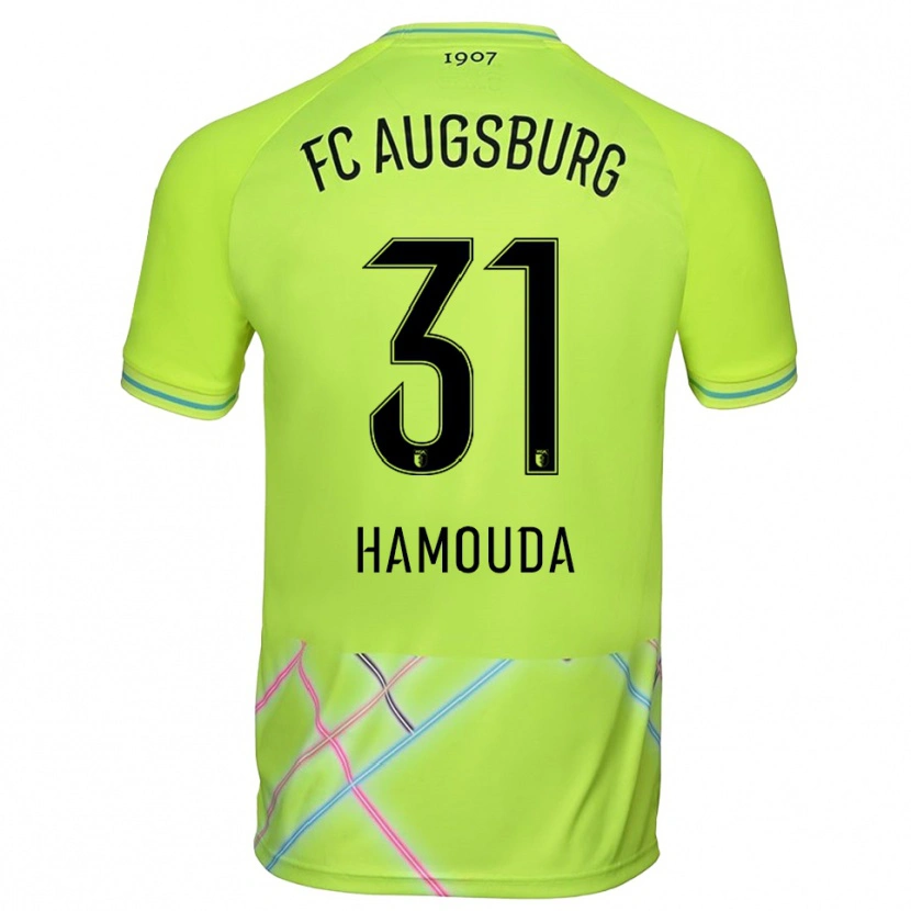 Danxen Mujer Camiseta Hania Hamouda #31 Verde Amarillo Negro Portero Equipación 2025/26 La Camisa