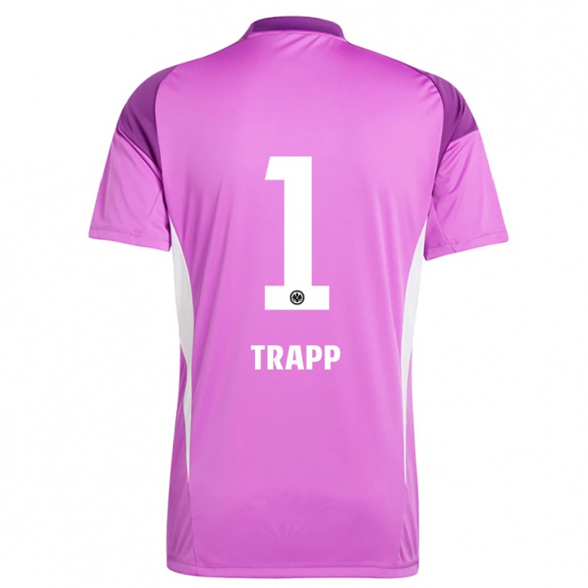 Danxen Mujer Camiseta Kevin Trapp #1 Lila Blanco Portero Equipación 2025/26 La Camisa
