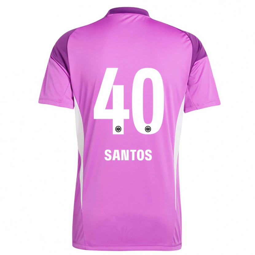Danxen Mujer Camiseta Kauã Santos #40 Lila Blanco Portero Equipación 2025/26 La Camisa
