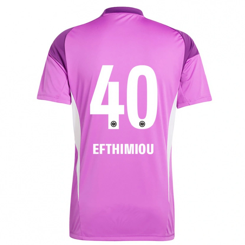 Danxen Mujer Camiseta Sissis Efthimiou #40 Lila Blanco Portero Equipación 2025/26 La Camisa