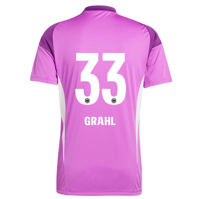 Danxen Mujer Camiseta Jens Grahl #33 Lila Blanco Portero Equipación 2025/26 La Camisa