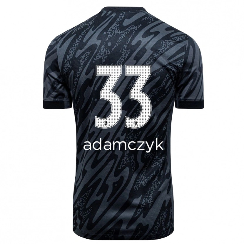 Danxen Mujer Camiseta Rebecca Adamczyk #33 Negro Blanco Portero Equipación 2025/26 La Camisa