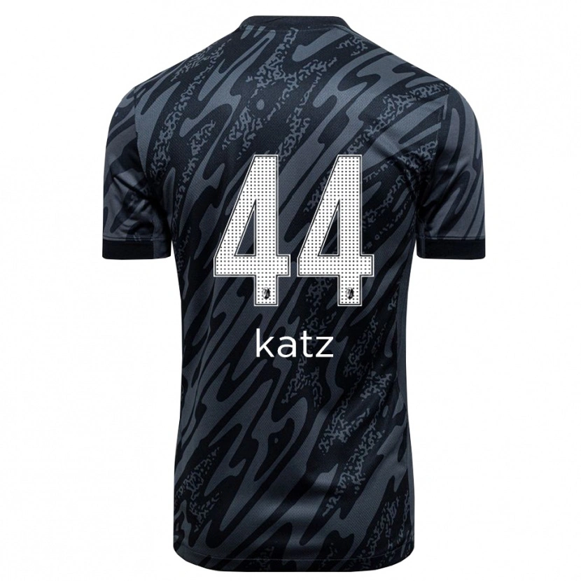Danxen Mujer Camiseta Kilian Katz #44 Negro Blanco Portero Equipación 2025/26 La Camisa