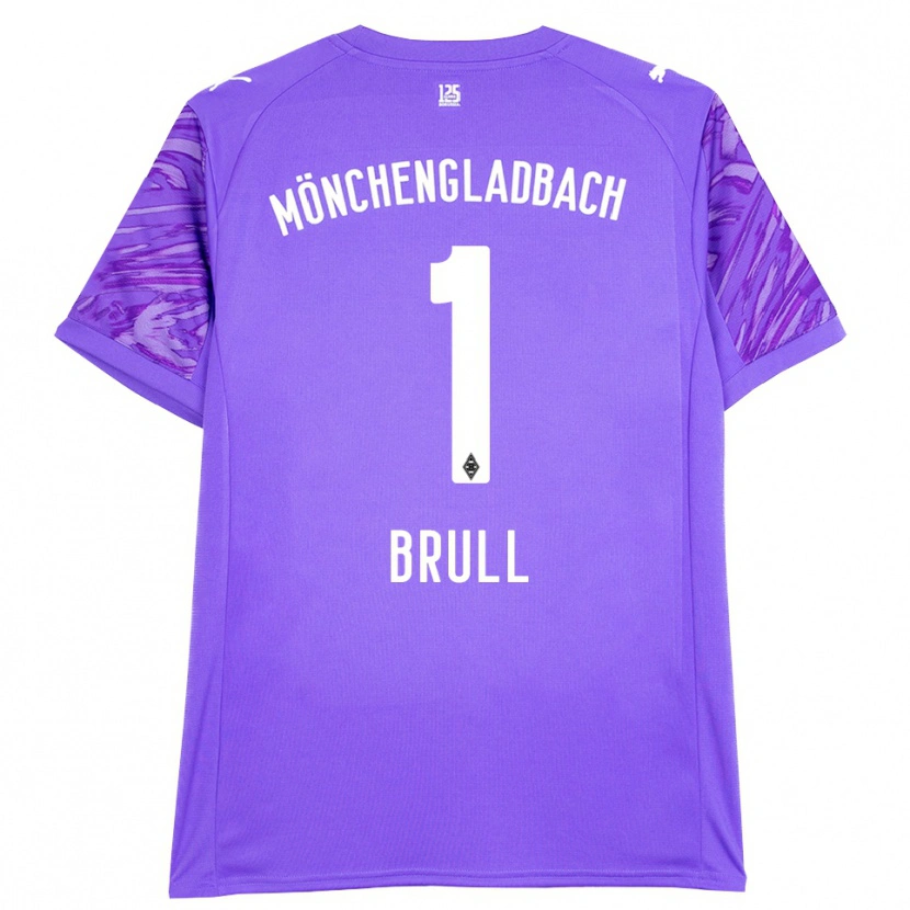 Danxen Mujer Camiseta Maximilian Brüll #1 Lila Blanco Portero Equipación 2025/26 La Camisa