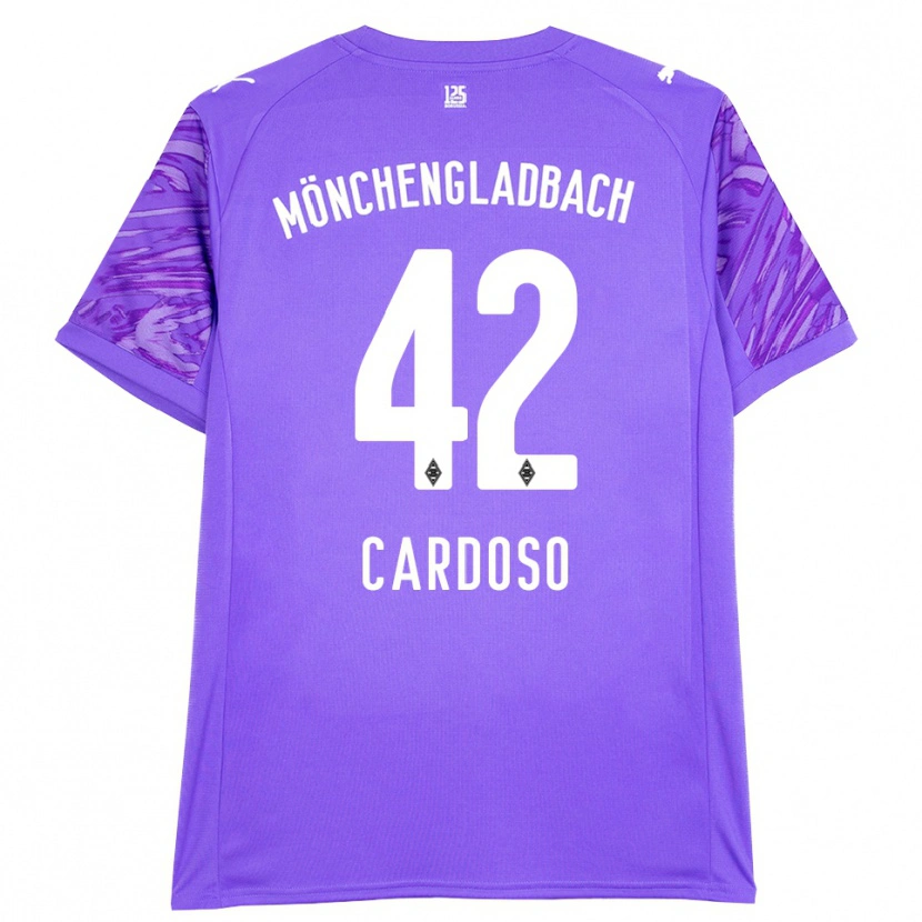 Danxen Mujer Camiseta Tiago Pereira Cardoso #42 Lila Blanco Portero Equipación 2025/26 La Camisa