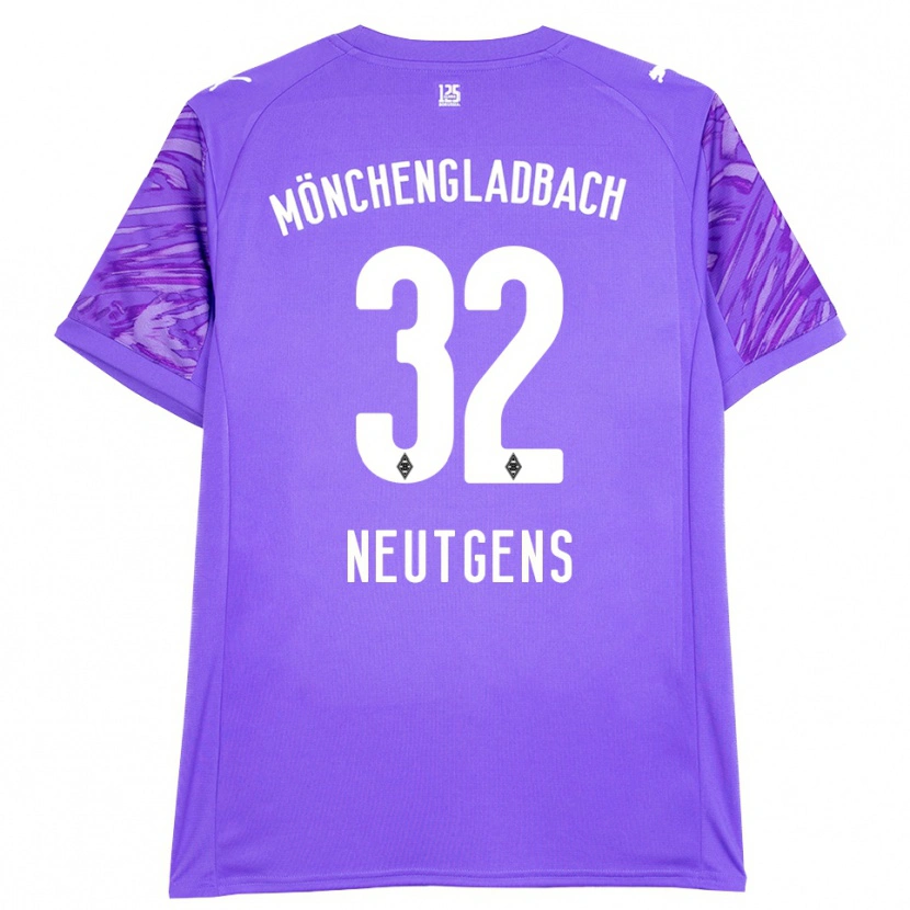 Danxen Mujer Camiseta Maximilian Neutgens #32 Lila Blanco Portero Equipación 2025/26 La Camisa