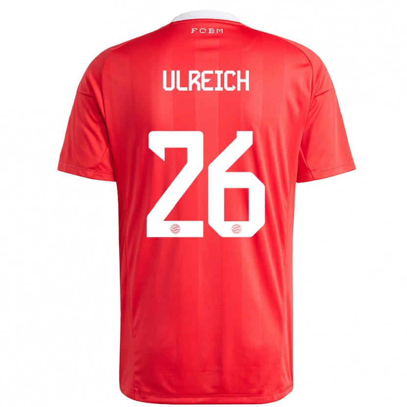 Danxen Mujer Camiseta Sven Ulreich #26 Blanco Rojo Portero Equipación 2025/26 La Camisa
