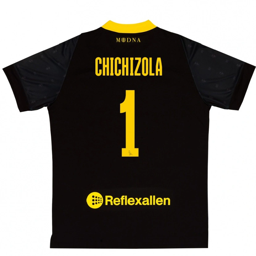Danxen Mujer Camiseta Leandro Chichizola #1 Amarillo Negro Portero Equipación 2025/26 La Camisa
