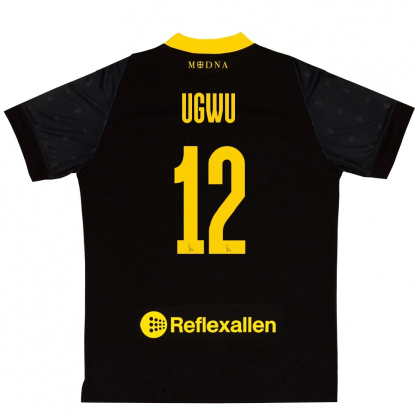 Danxen Mujer Camiseta Ferdinand Ugwu #12 Amarillo Negro Portero Equipación 2025/26 La Camisa